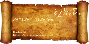 Élő Diána névjegykártya