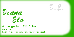 diana elo business card