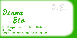 diana elo business card